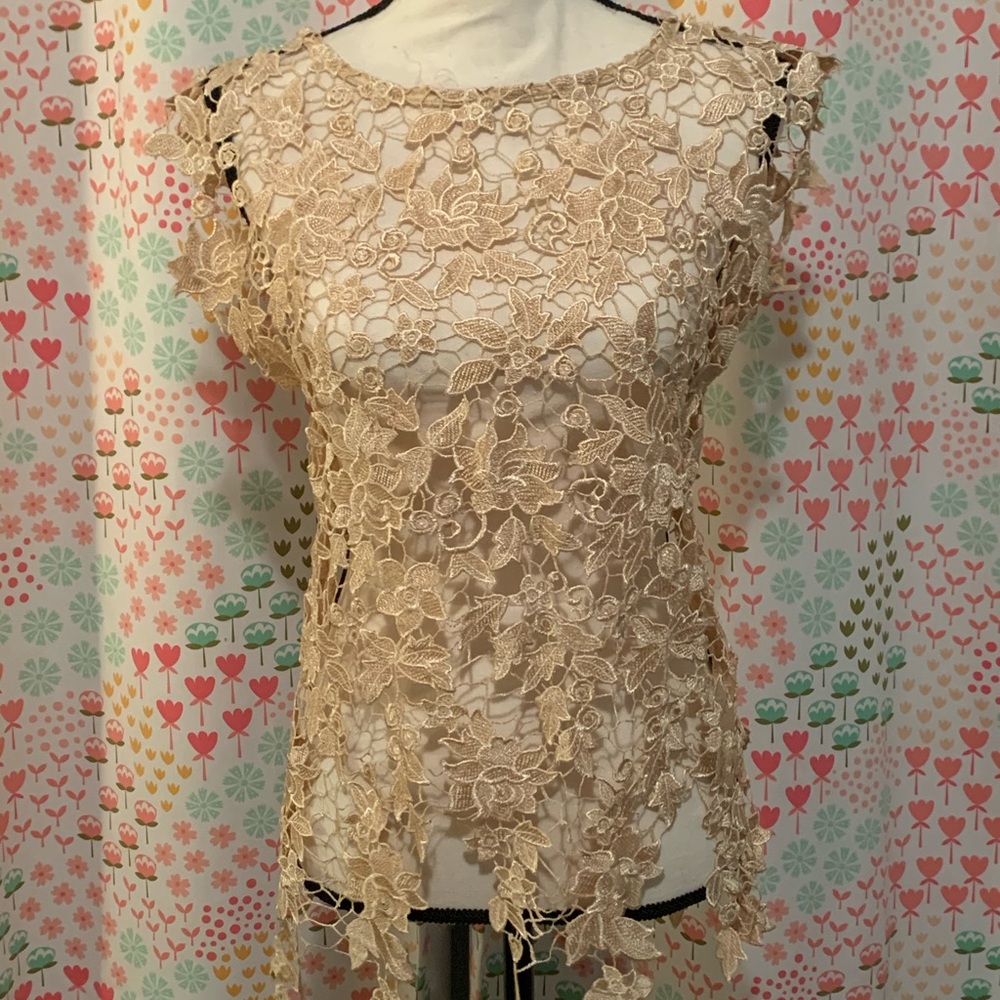 ModCloth Miss French Rose Lace Top